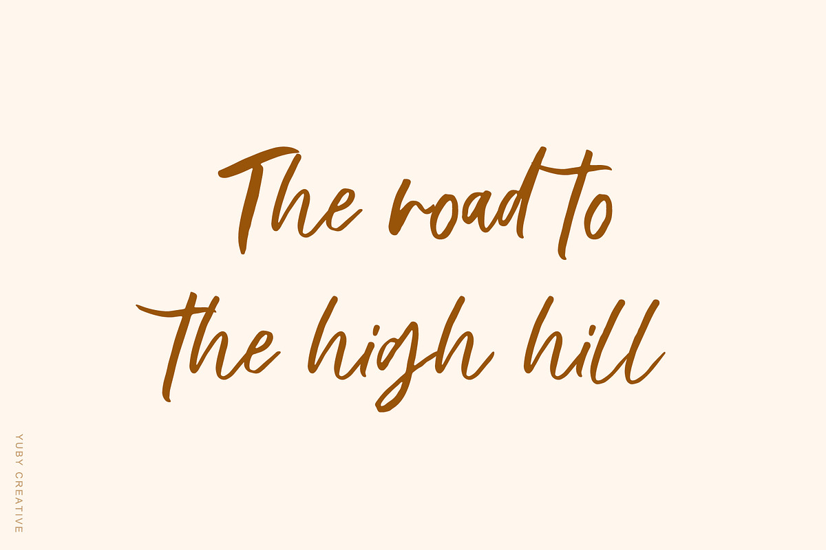 Onestep Handmade Brush Font, a Script Font by Yuby Creative (Photo 6 of 8)