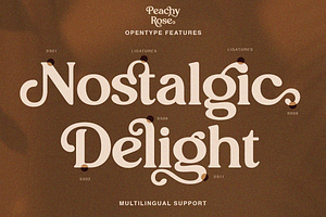 Peachy Rose - Bold Vintage Serif