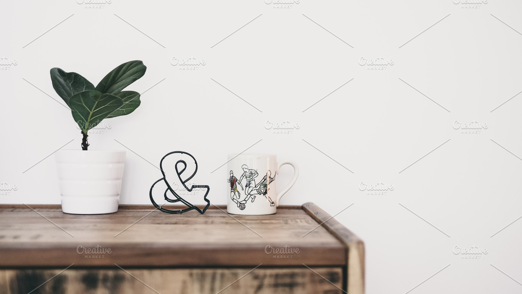 Plant and mug, a Food & Drink Photo by The Kandid