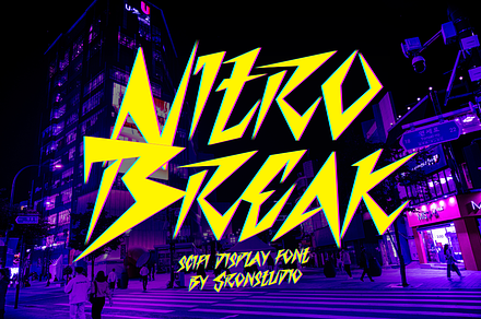 Nitro Break - Urban Display Font, a Sans Serif Font by Sronstudio
