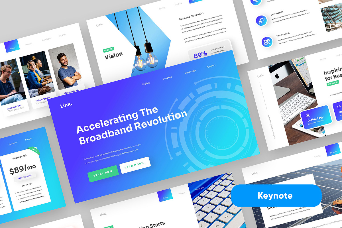 LINK - Business Keynote Template, a Presentation Template by rgbryand ...