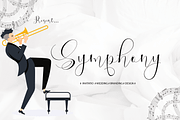 Symphony, a Script Font by Letter-P (Thumbnail 1 of 7)