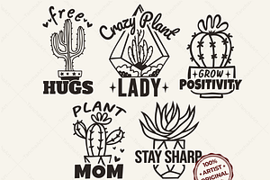 Cactus SVG Bundle Plant Mom Shirt, an Object Graphic by TanchaArt
