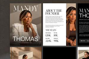 Melanin Speaker Canva Media Kit, a Presentation Template by JOA CREATIVE LAB