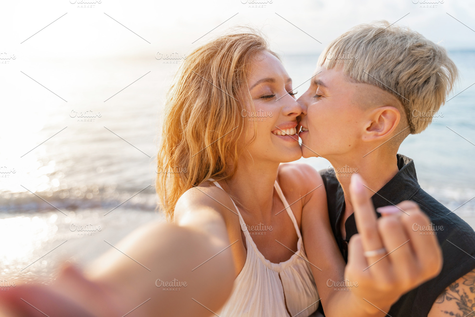 Kiss containing finger gesture, rights, and women, a Person Photo by Olezzo