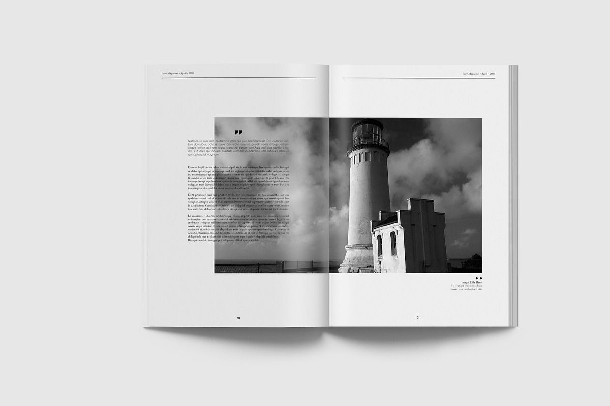 Pure Magazine Template, a Magazine Template by Uloel Design (Photo 11 of 12)