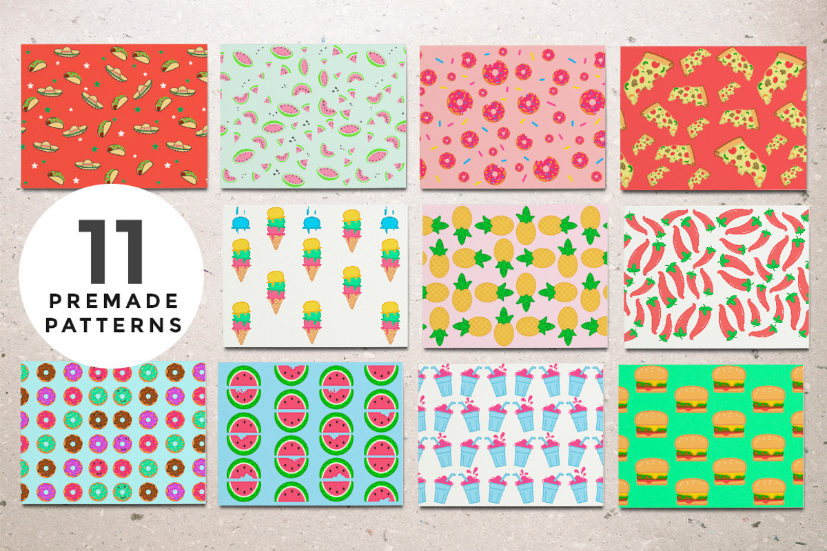 Food lover design kit, a Food Illustration by Andrea De Oliveira (Photo 2 of 7)