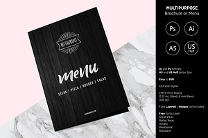 Multipurpose Brochure Or Menu