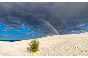 Double rainbow over White Sands, a Nature Photo by Leonid Andronov