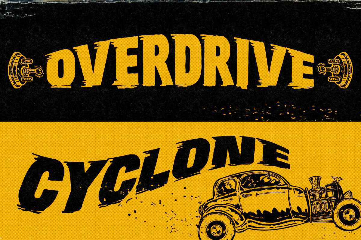 Hot Pursuit: Grind-house Font, a Sans Serif Font by Wingsart Studio (Photo 8 of 16)