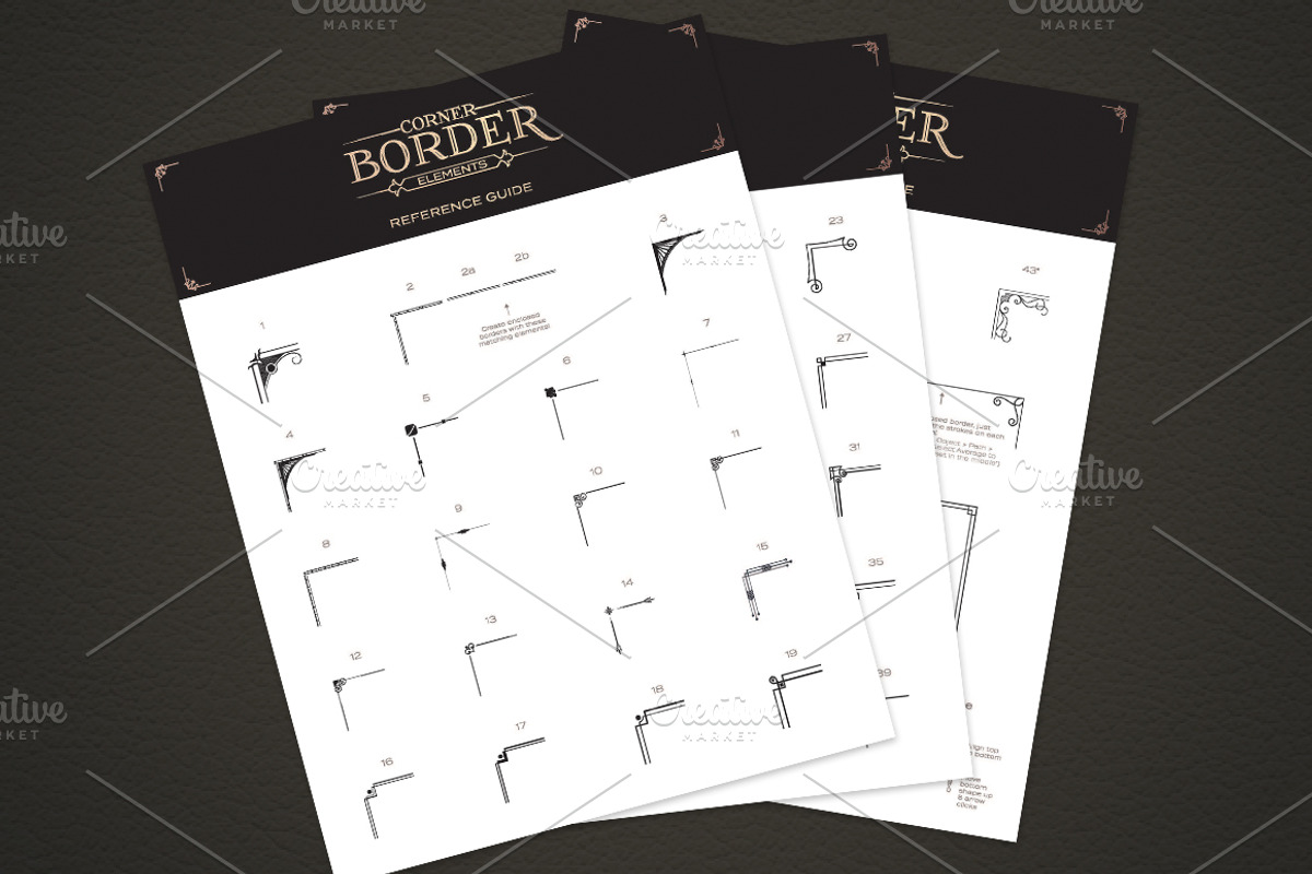 Corner Border Elements Bundle, an Object Graphic by Dandylyon Designs (Photo 5 of 12)