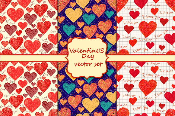 Seamless Patterns With Hearts