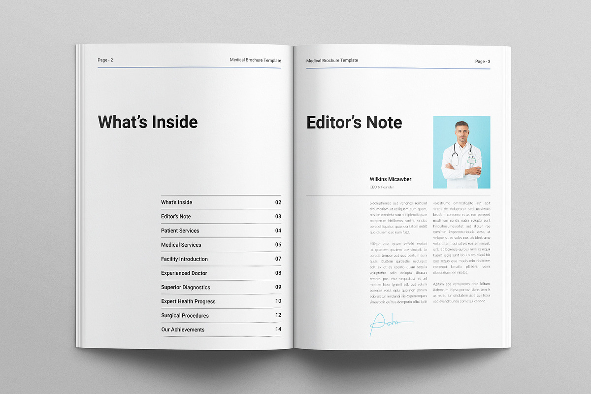 Medical Brochure Template, a Brochure Template by E-Type (Photo 2 of 6)