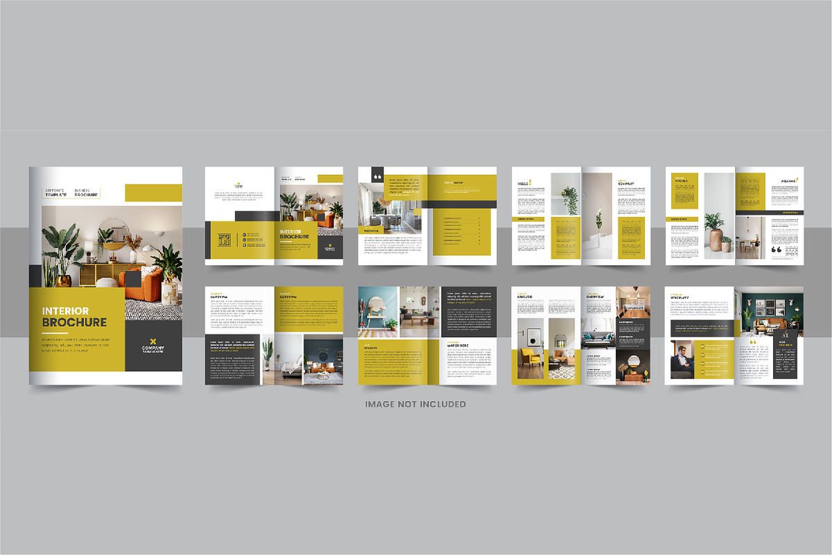 Interior Design Brochure template, a Brochure Template by Pavel_design