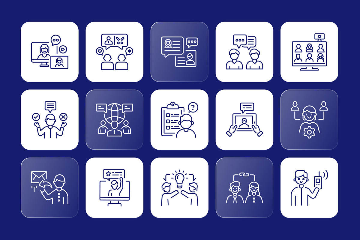 Communication Vector Icons, an Outline Icon by Prosymbols (Photo 5 of 8)
