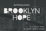 Brooklyn Hope Cutout Font, a Font by GlitzyGrapix (Thumbnail 1 of 8)