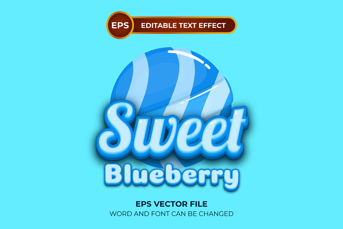 Sweet blueberry lollipop, a Layer Style Add-On by Semu Creative