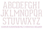 Lavender Floral Alphabet Vectors, an Illustration by Amanda Ilkov (Thumbnail 5 of 5)