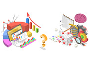 Statistics & Data Analysis Set 01, a Technology Illustration by AndriiStore (Thumbnail 11 of 11)