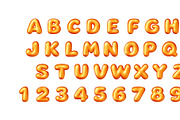 3D gold alphabet and numeral set in, an Object Illustration by Abscent (Thumbnail 3 of 3)
