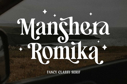 Manshera Romika - Modern Vintage, a Serif Font by Arterfak Project