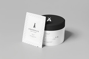 Cosmetic Cream Jar Package Mockup, a Packaging Mockup by DesignRushMarket