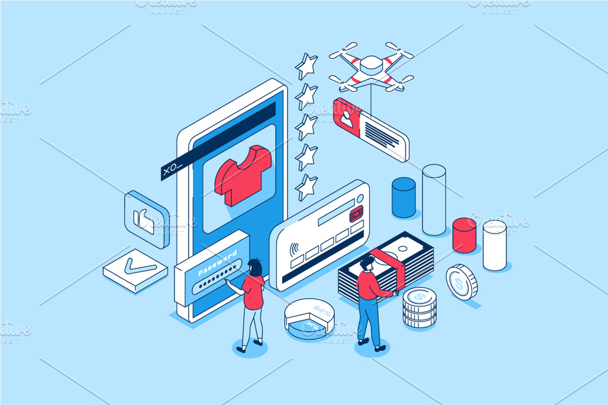 Isometric Concepts Illustrations, a Finance Illustration by alexdndz (Photo 21 of 26)
