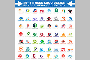 50+ Editable Fitness Logos Mega Set, a Branding & Logo Template by ArmanHossen75
