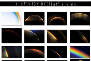 15 Rainbow Photo Overlays JPEG