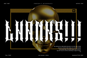Necojah - Hardcore Gothic Font, a Blackletter Font by QR Design Studio (Thumbnail 6 of 6)