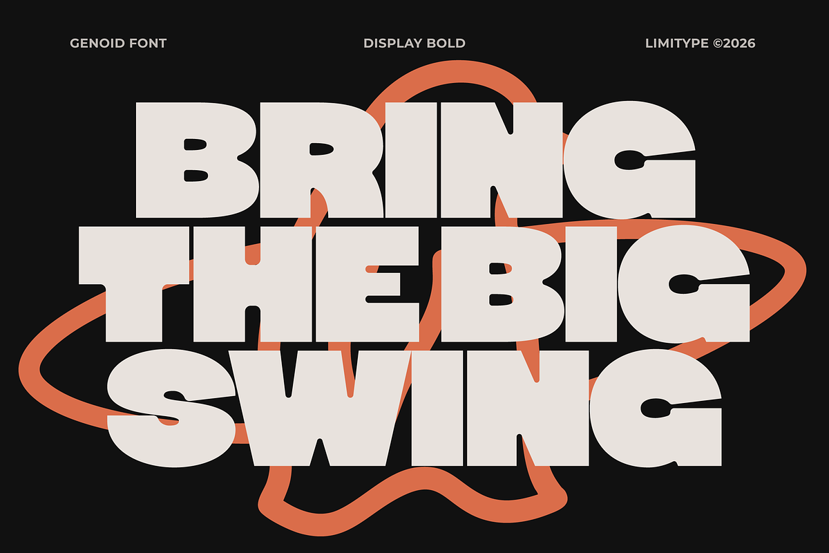Genoid - Bold Display Font, a Sans Serif Font by limitype (Photo 2 of 12)
