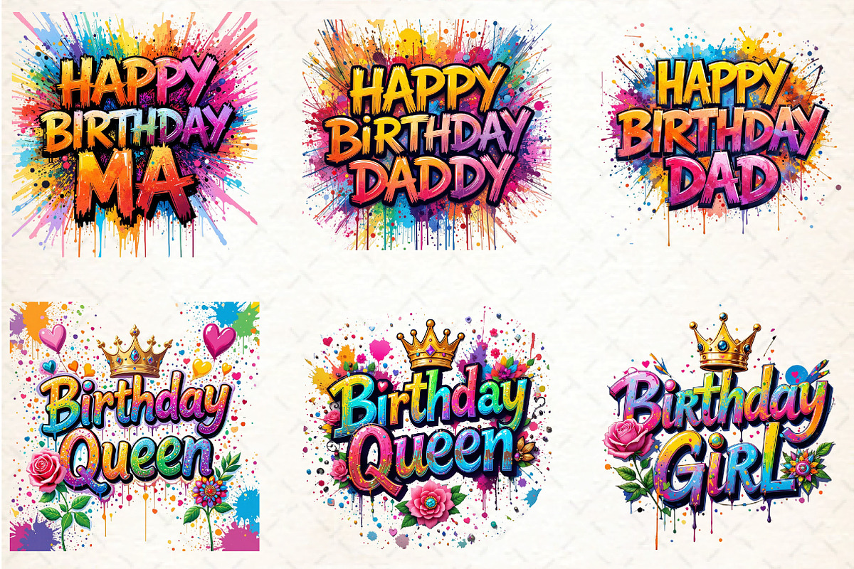 Birthday Clipart, an Illustration by DreamCafeArt (Photo 2 of 6)