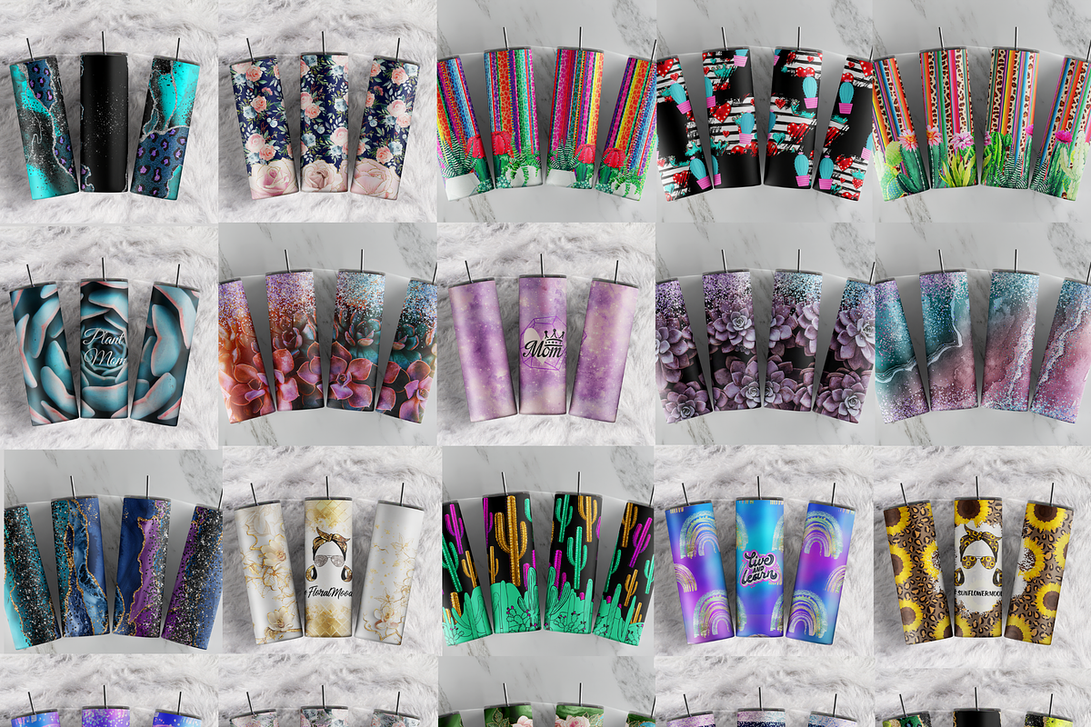 Bundle Sublimation Wraps Tumbler PNG, a Texture Illustration by Trendingdigital (Photo 5 of 8)