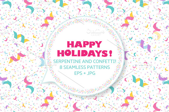 Festive seamless pattern preview 6