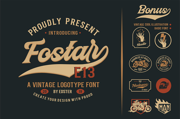 Fostar Vintage Font preview 6