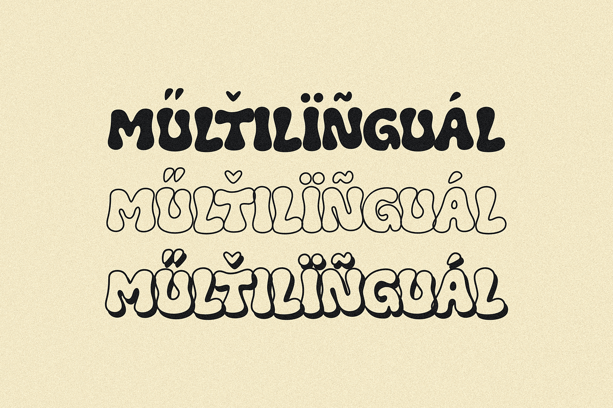 HF Mildus Bubbly, a Font by 24Design Studios (Photo 8 of 8)