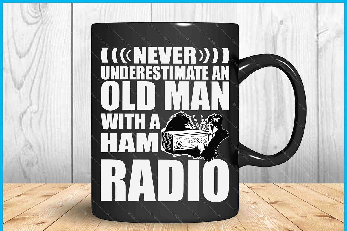 Old Man Ham Radio Dad SVG PNG, an Object Graphic by Creativeusart (Photo 3 of 4)