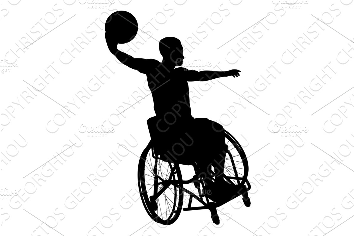 Basketball Wheelchair Man, a Person Illustration by Christos Georghiou