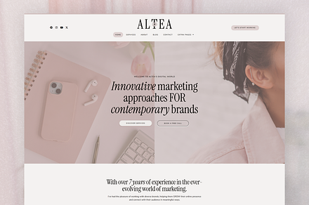 Altea | WordPress, Elementor pro, a WordPress Template by DesignWithCris