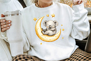Watercolor Animal Moon Clipart Bundl, an Illustration by Sublimation Artist (Thumbnail 4 of 6)