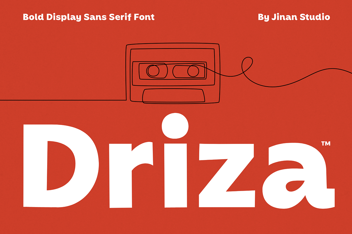 Driza – Bold Display Sans Serif, a Sans Serif Font by Ainun Jinan (Photo 1 of 9)