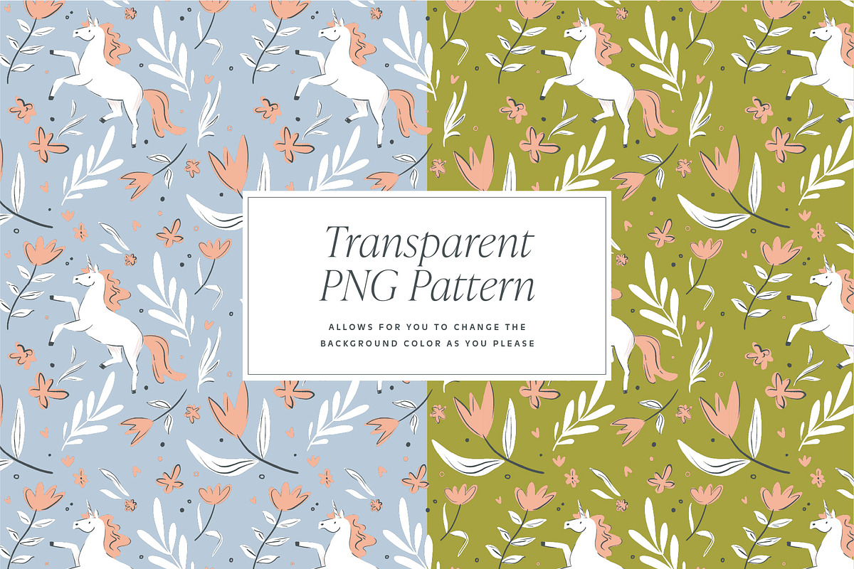 Whimsical Unicorn Pattern, an Animal Illustration by Alisa Wismer Design (Photo 2 of 5)