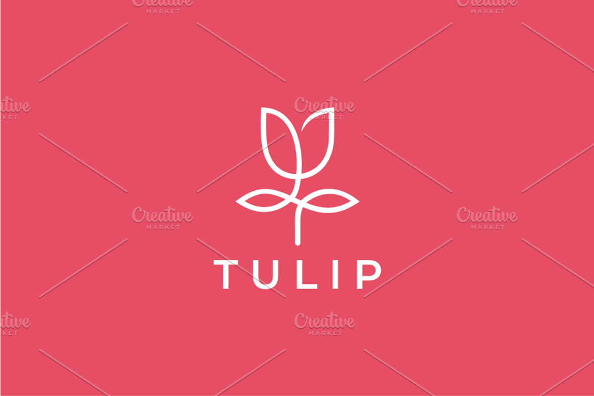 Tulip Flower Logo Template, a Branding & Logo Template by yopie (Photo 2 of 3)