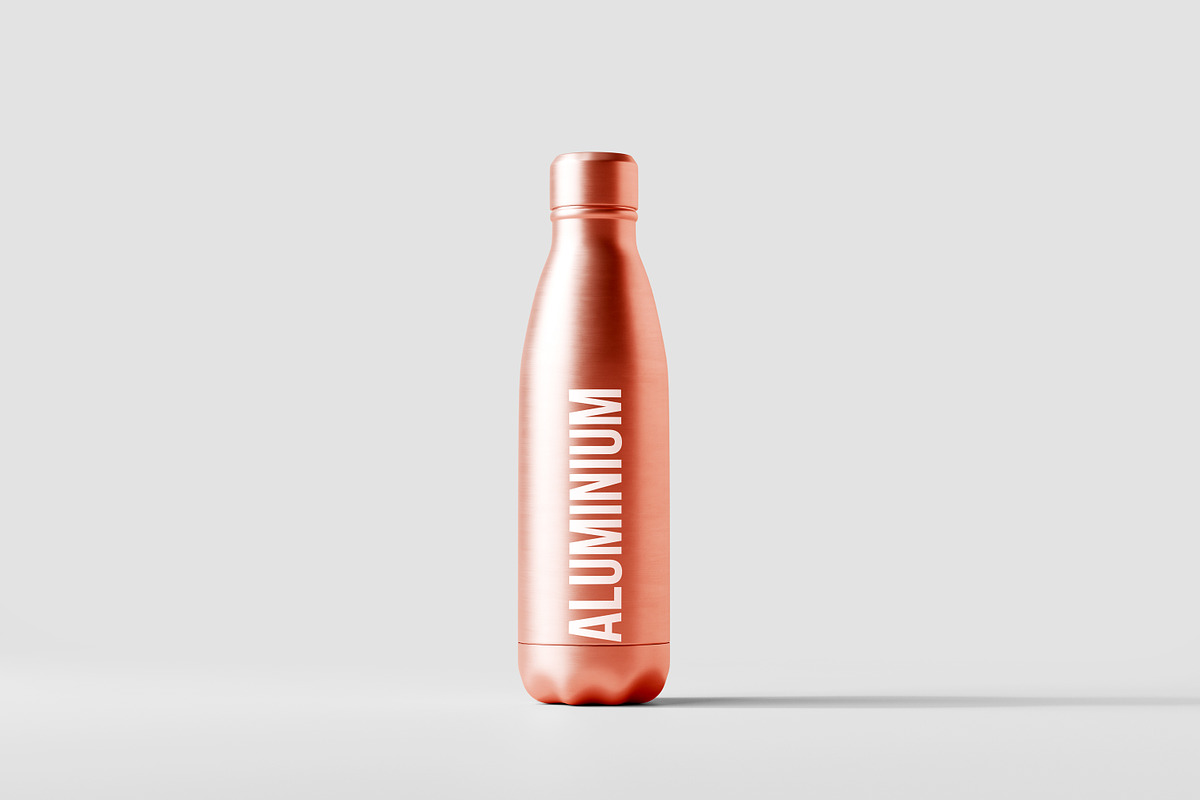 Aluminum Water Bottle Mockup Bundle, a Packaging Mockup by pmvch (Photo 5 of 51)