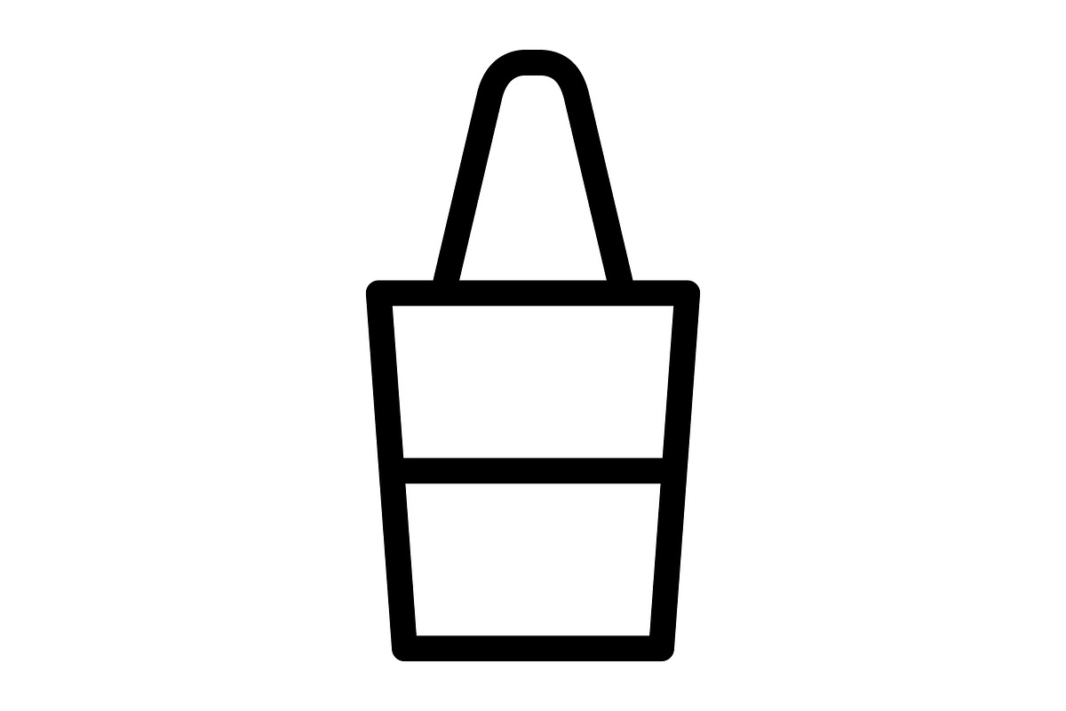 Shopping bag icon, an Outline Icon by Sumberpangan