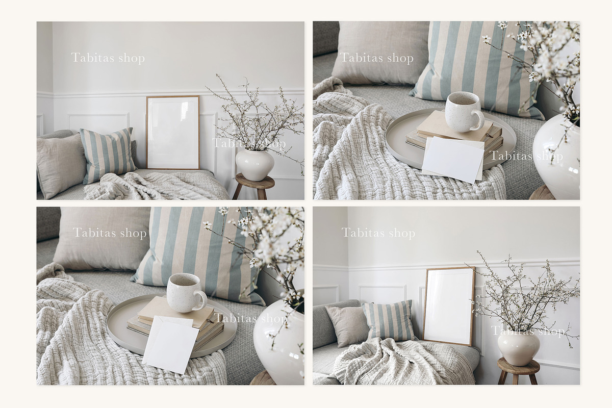 Spring picture frames & card mockups, an Advertising Mockup by Tabita's shop (Photo 4 of 9)