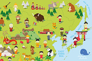 Cartoon Map of Asia, an Education Illustration by asantosg (Thumbnail 3 of 5)