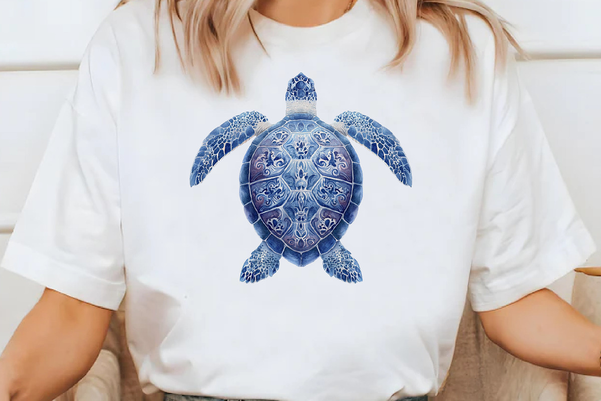 watercolor sea turtle clipart, an Illustration by Designworld (Photo 7 of 8)