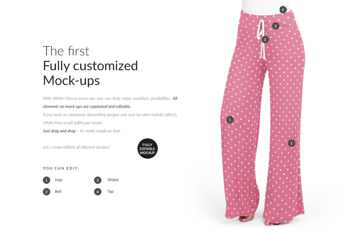 Lounge Pants Mock-ups Set, a Household Mockup by Mocca Mockups Store (Photo 3 of 14)