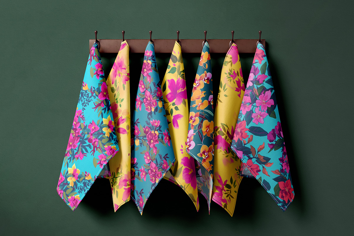 Pink Blooming Floral Patterns, a Pattern Graphic by Ninterints (Photo 16 of 20)